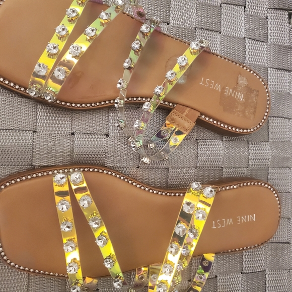 Brand new Nine West rhinestone strappy sandals. - Picture 5 of 5